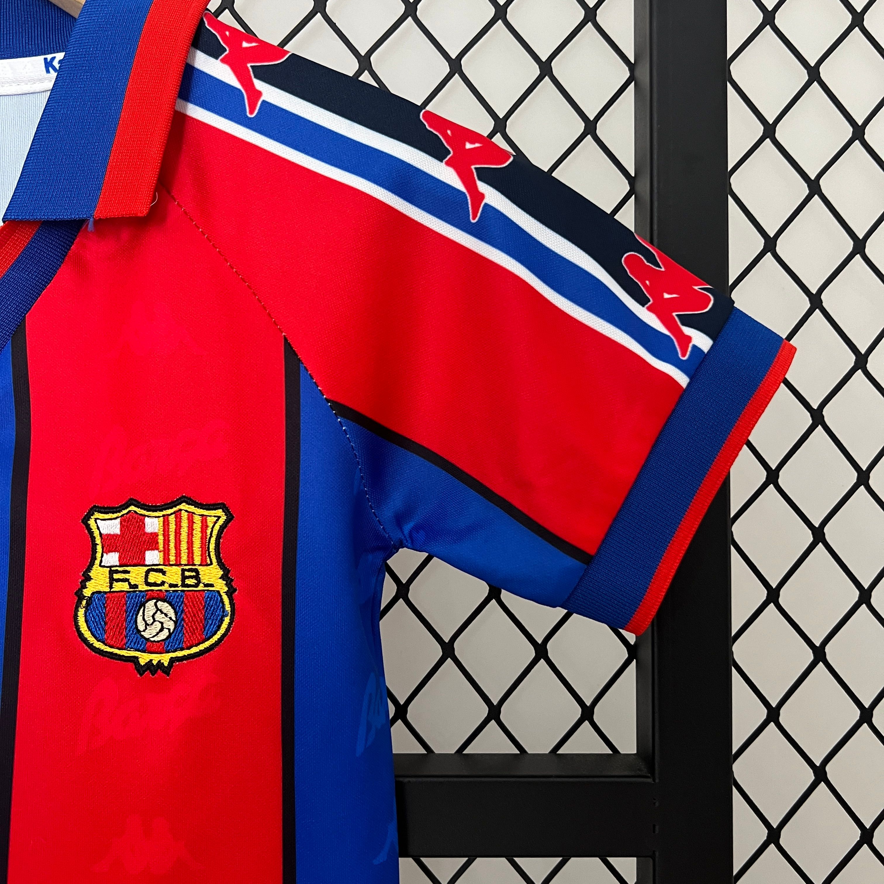 1995/1997 Barcelona Retro Home Kids Kit(Kids Kit)