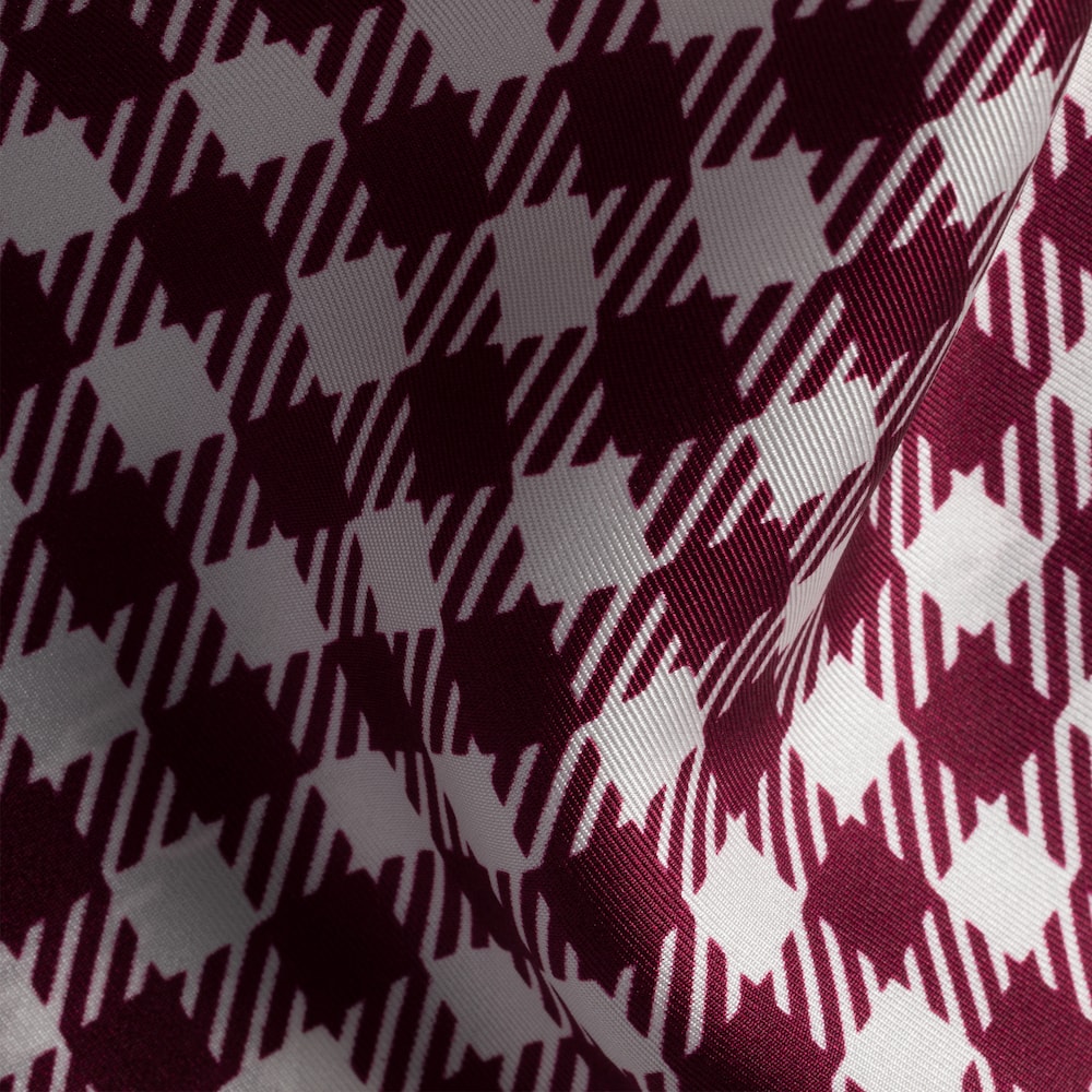 Printed silk twill scarf