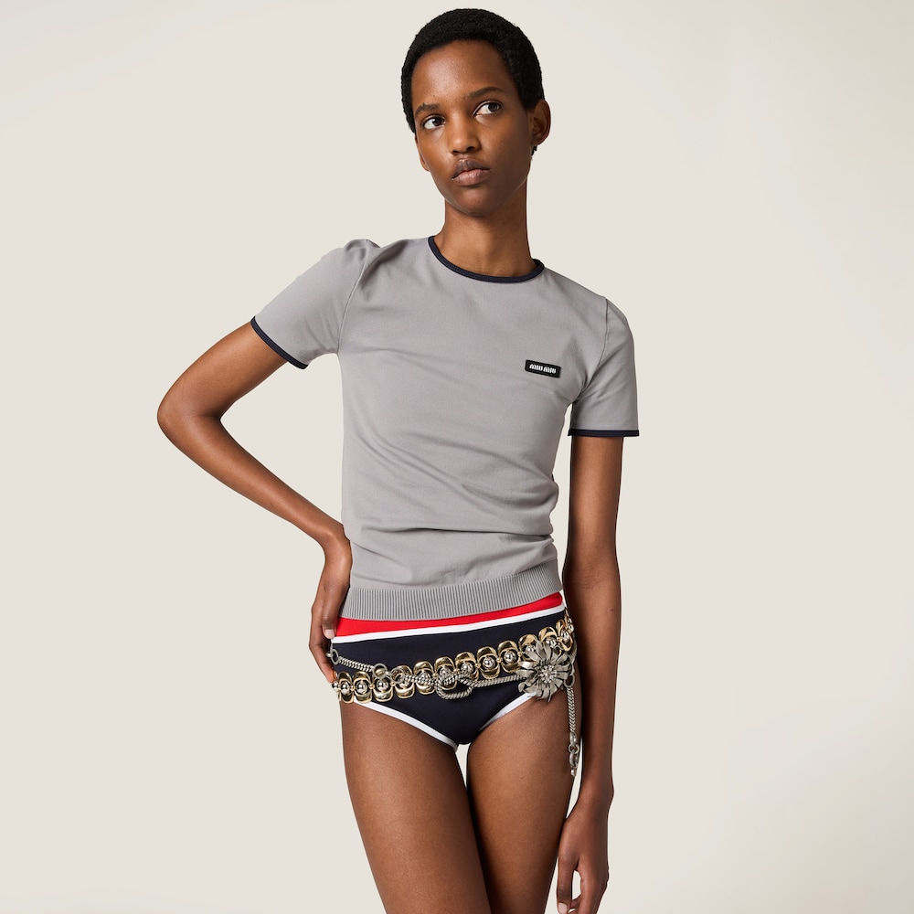 Technical knit swimsuit bottom