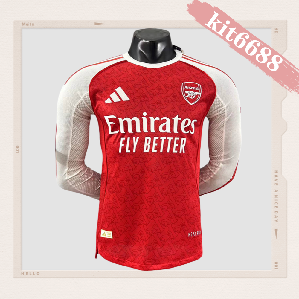 2025/2026 Arsenal Home Long Sleeve Football Jersey (Player)