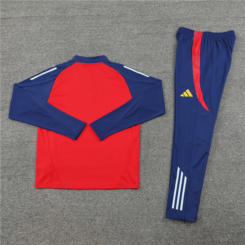 24/25 Spain red Half Zip Training Kit (Adult Kids Kit)
