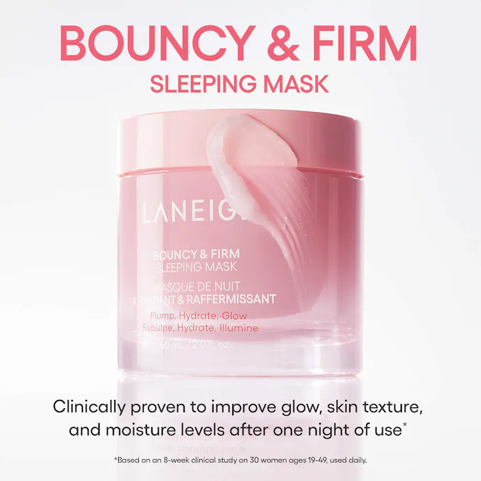 LANEIGE Bouncy + Firm Radiance Boosting Sleeping Mask with Peony Collagen Complex