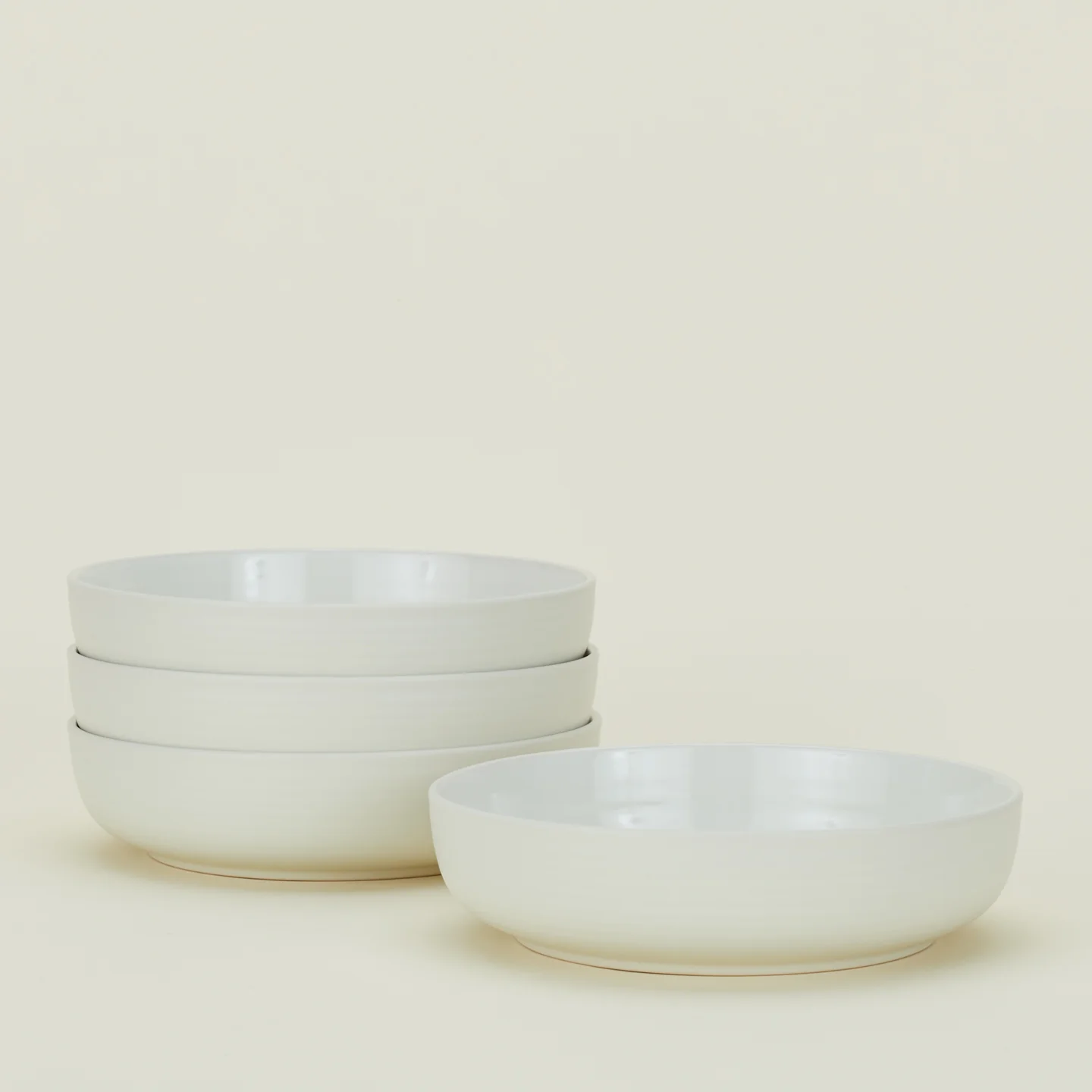 Essential Low Bowl, Set of 4 - Bone