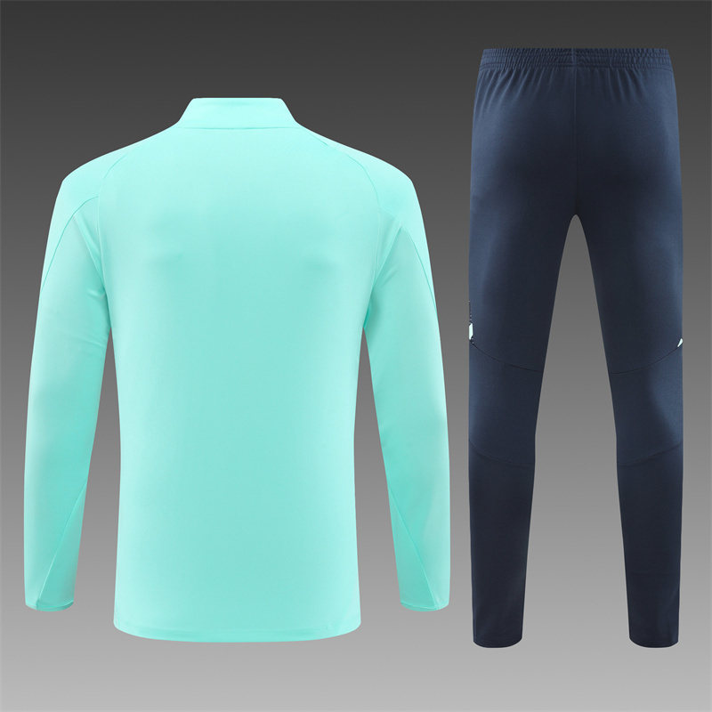 24/25 Real Madrid blue Half Zip Training Kit (Adult Kids Kit)