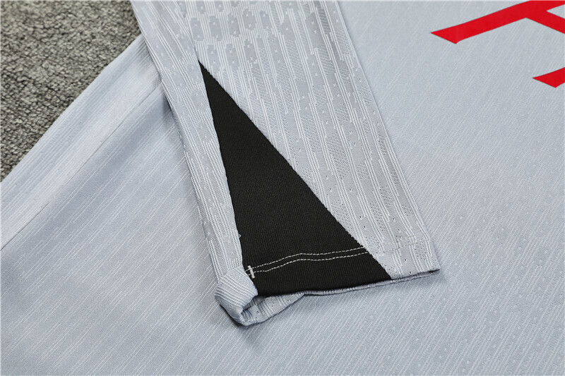 24/25 Liverpool Gray with black Half Zip Training Kit (Adult Kids Kit)