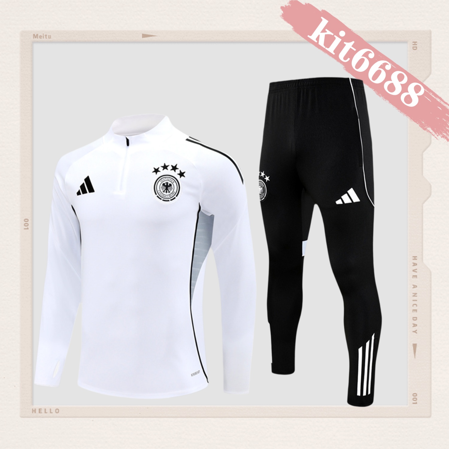 2025/2026 Germany Half Zip Kids Jersey (Kids Kit)