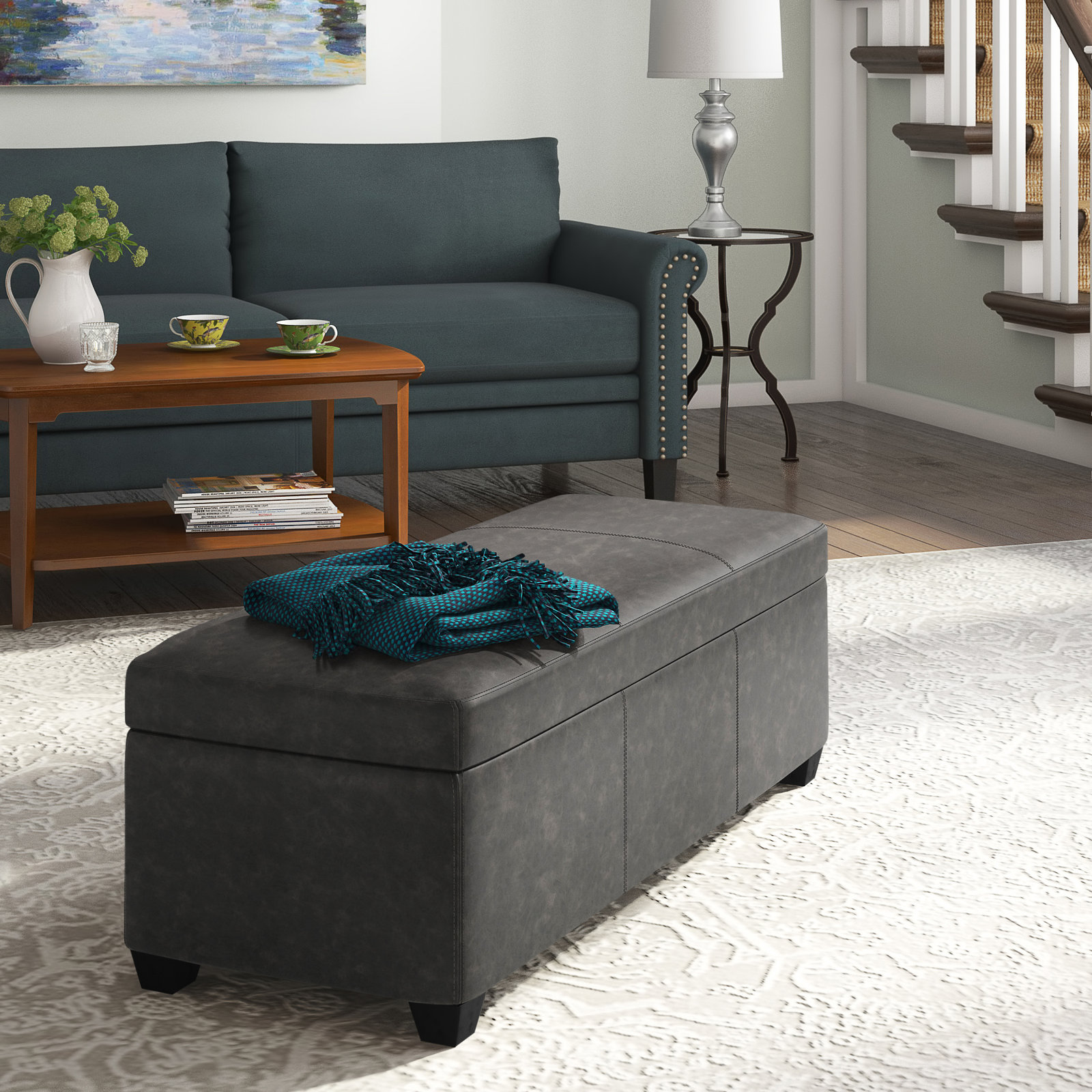 Boston Upholstered Storage Ottoman