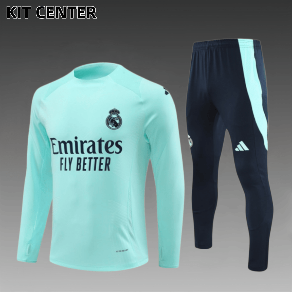 24/25 Real Madrid blue Half Zip Training Kit (Adult Kids Kit)
