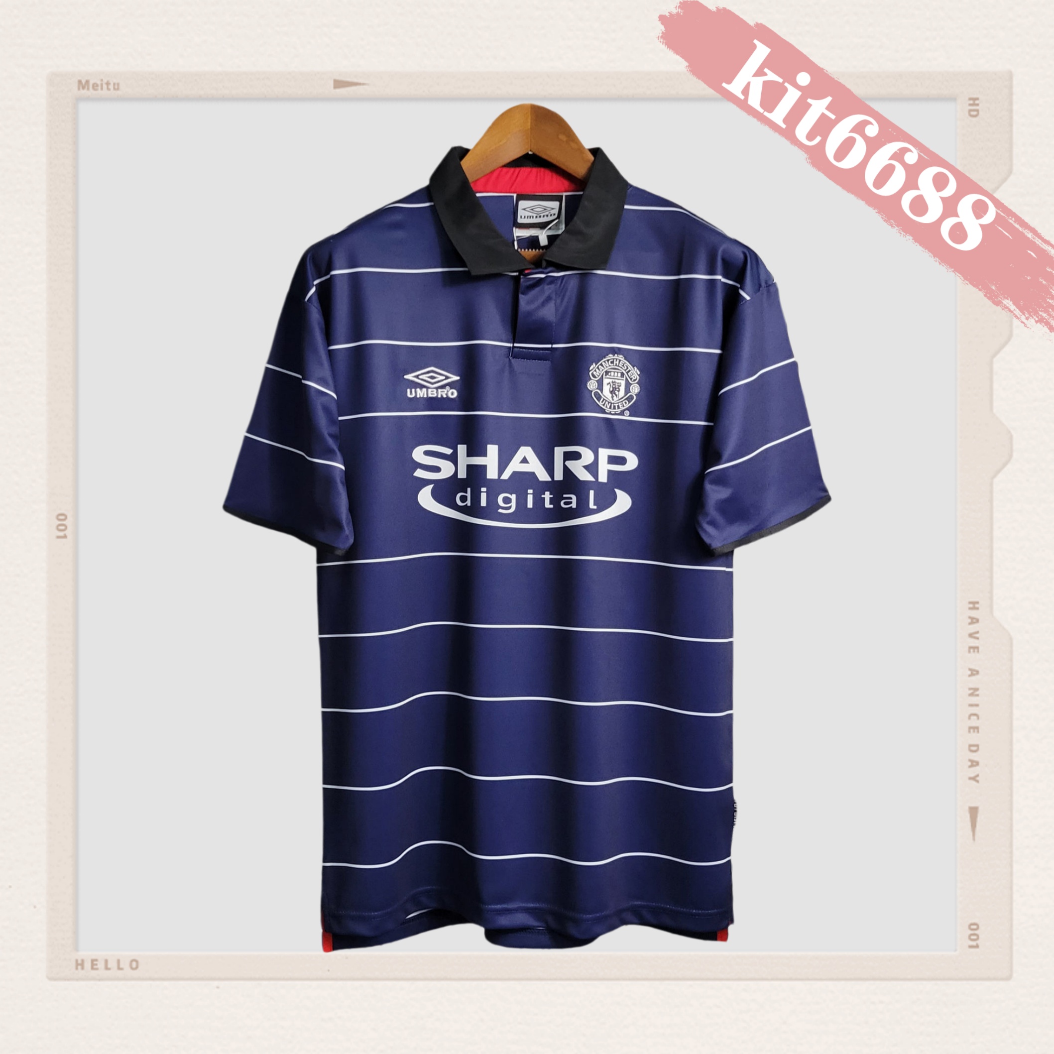 99/00 Manchester United Away  retro football shirt