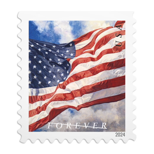 2024 U.S. Flags Forever Stamps Coil of 100