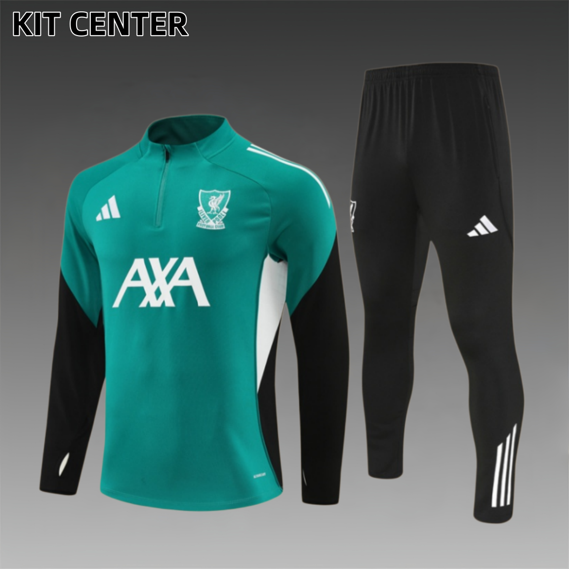 25/26 Liverpool green Half Zip Training Kit (Adult Kids Kit)