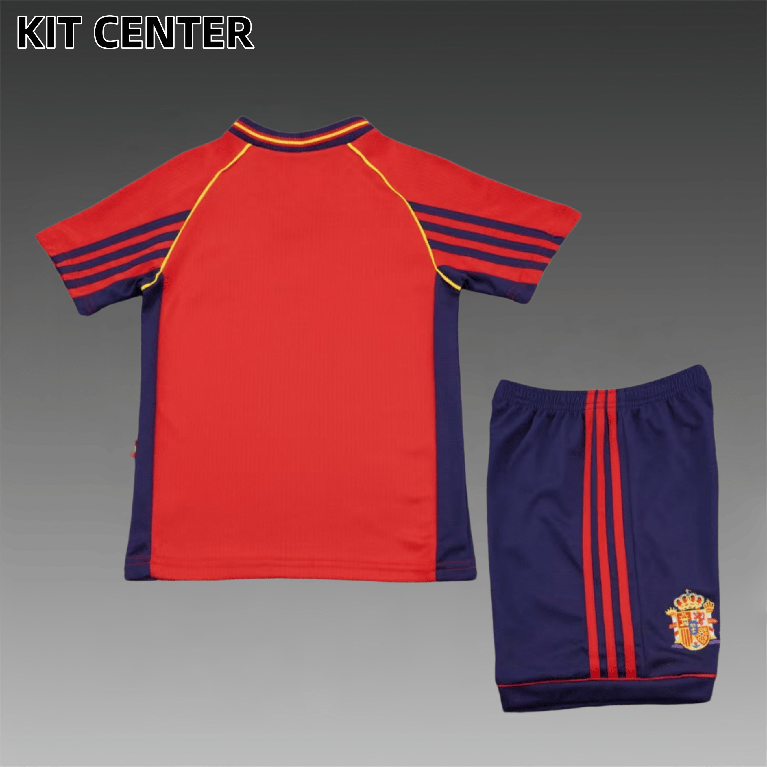 1998 Spain home Retro Football Shirt  Kids Kit