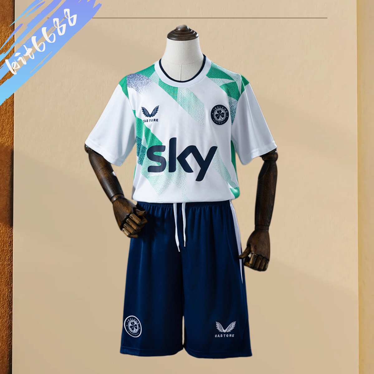 26/27 Ireland Away Football Shirt Kids Kit socks)