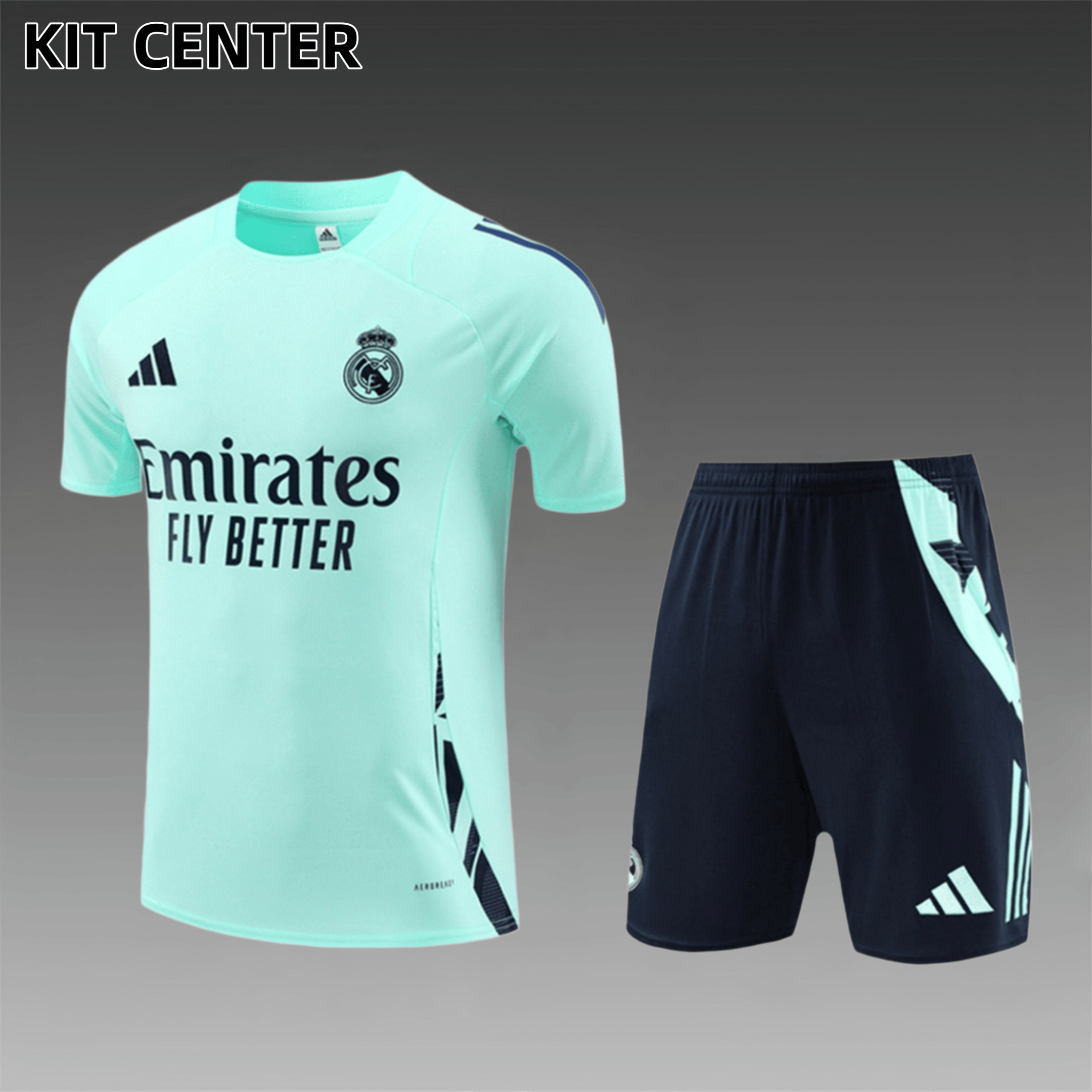 2024/2025 Real Madrid Blue Adult Short Sleeve Training Suit (Adult Kit)