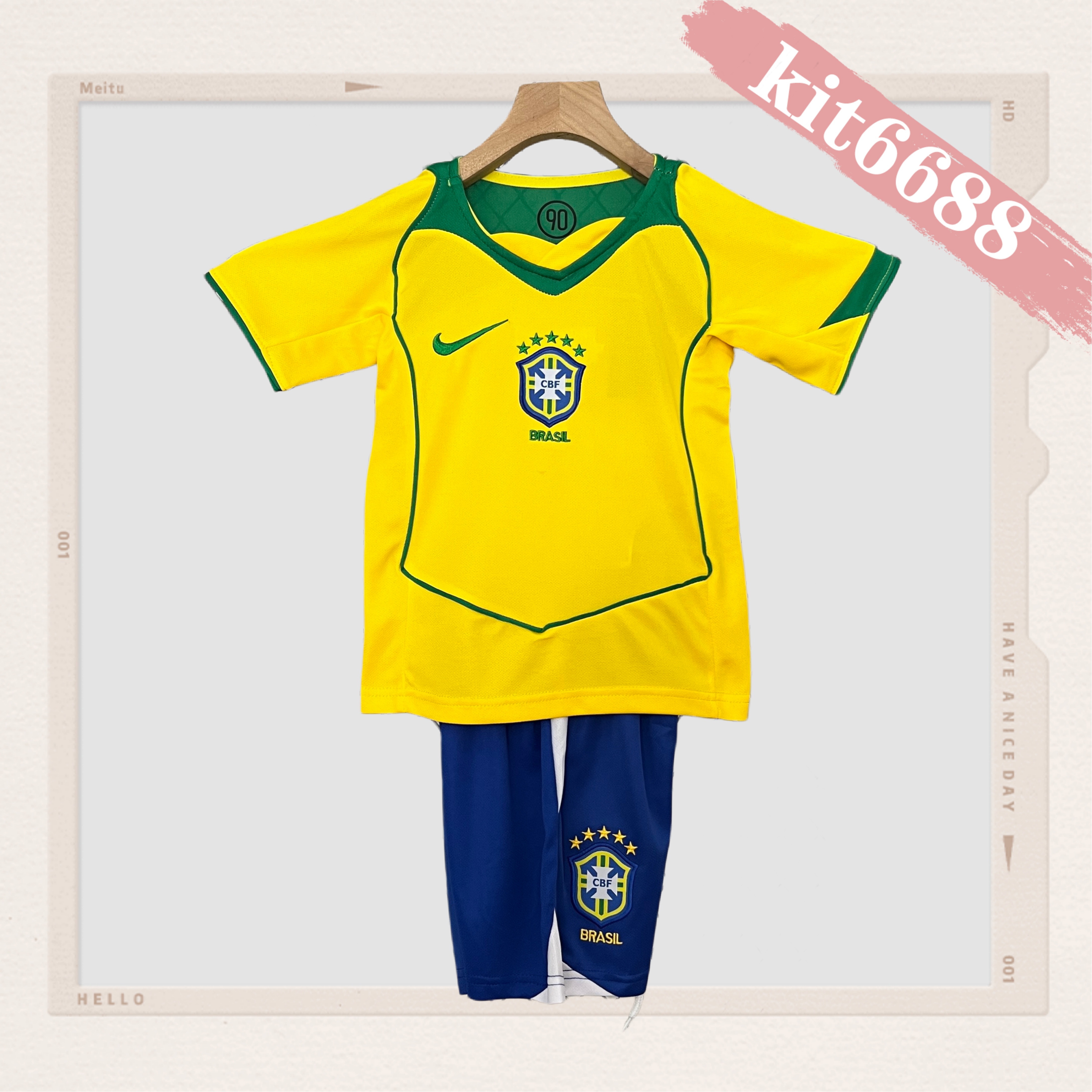 2004 Brazil home  Retro Kids Kit