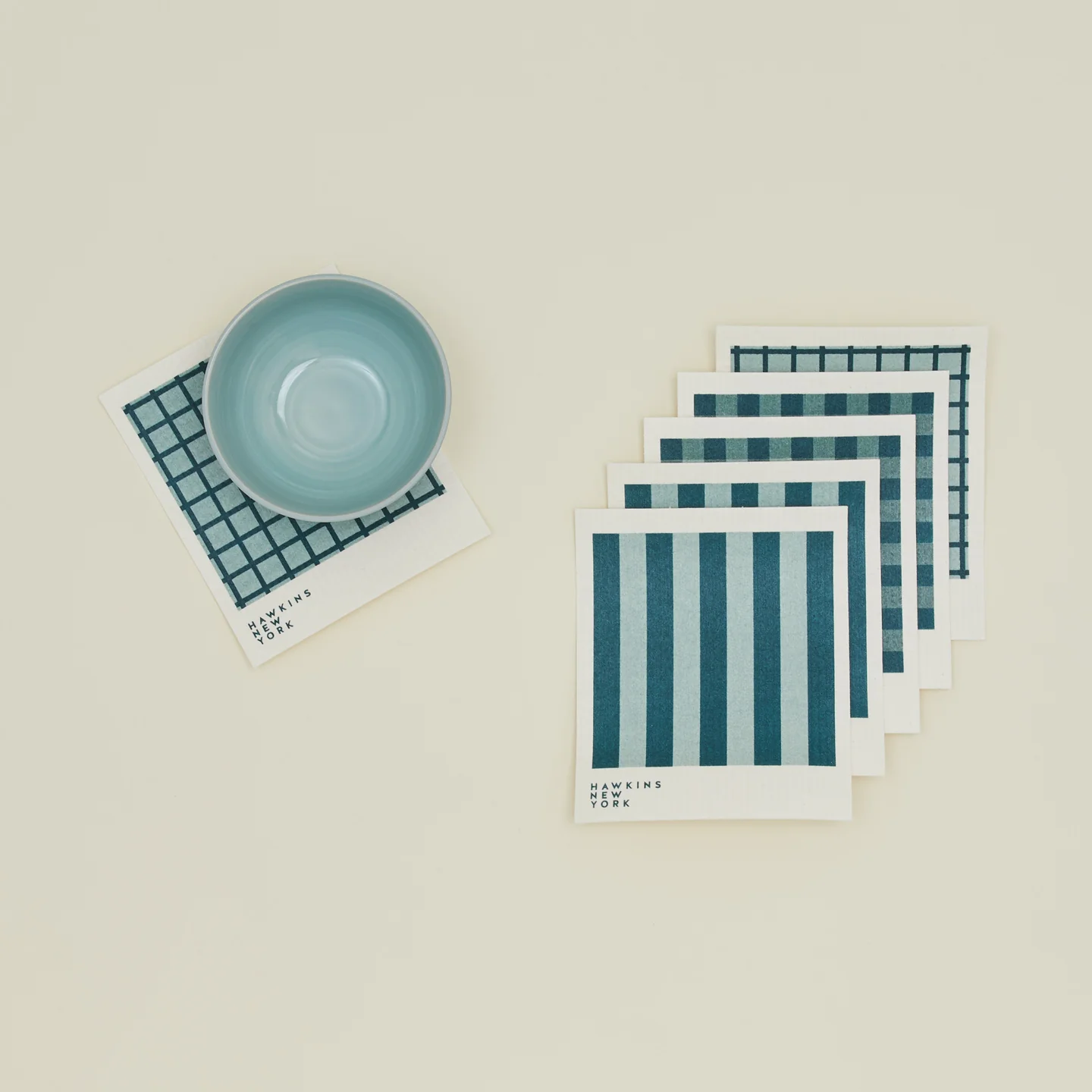 Essential Swedish Dishcloth, Set of 6 - Sky/Peacock