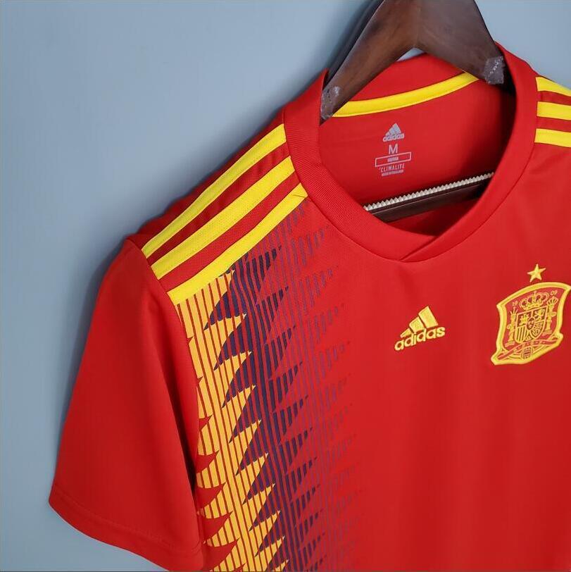 2014 Spain home Retro Football Shirt