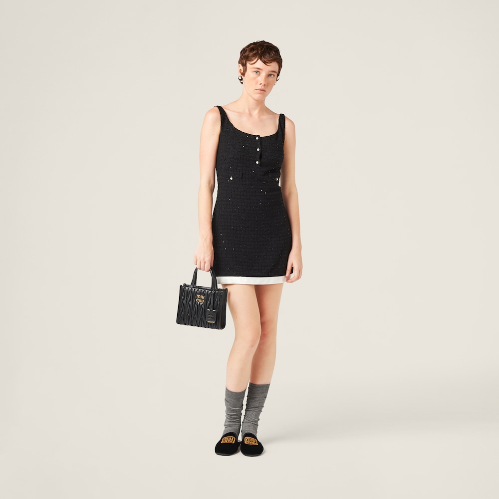 Sequined bouclé mini-dress