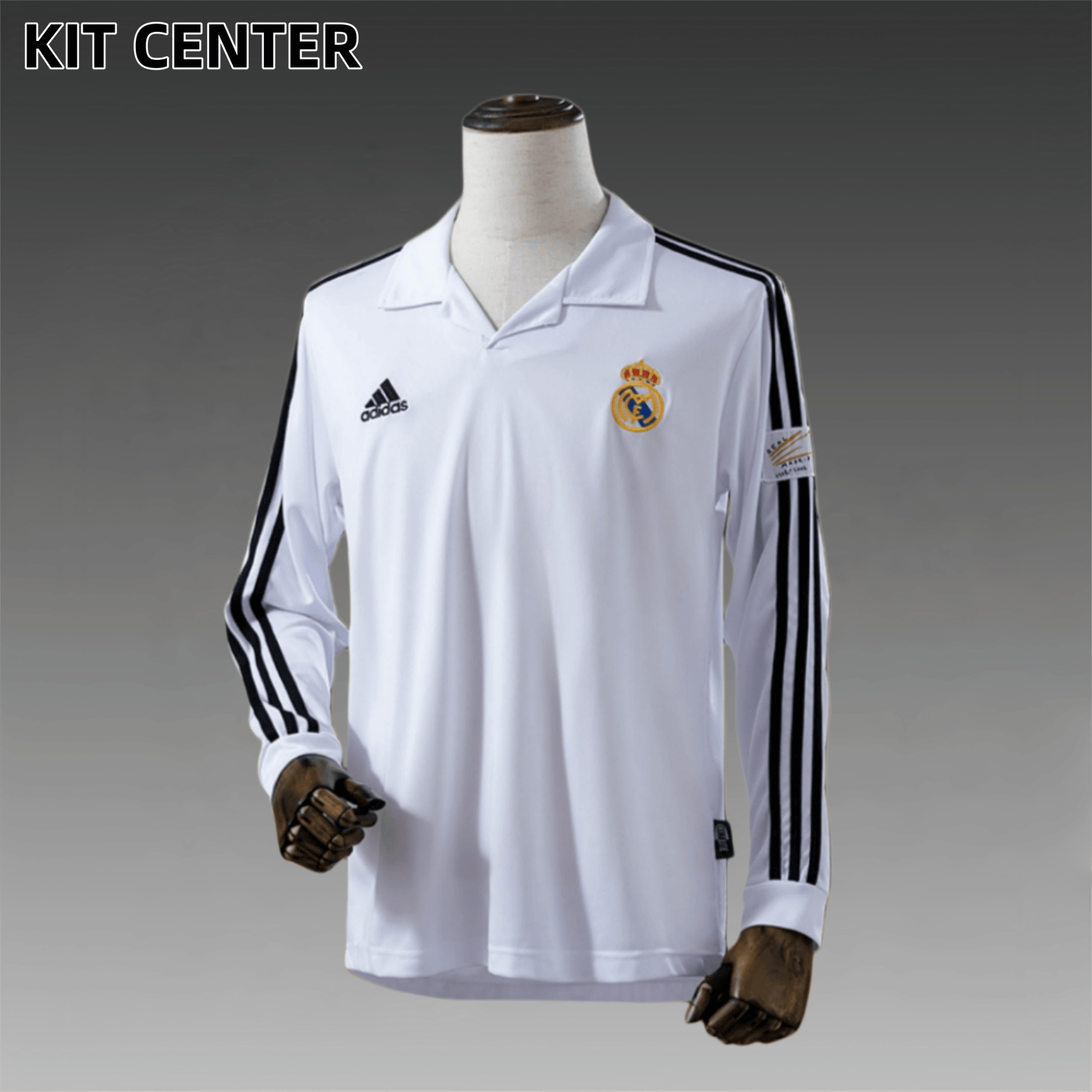 2002/2003 Real Madrid home (UEFA Champions League) Long Sleeve Retro Football Shirt