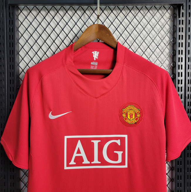 07/08 Manchester United  home  Retro football  soccer  jersey