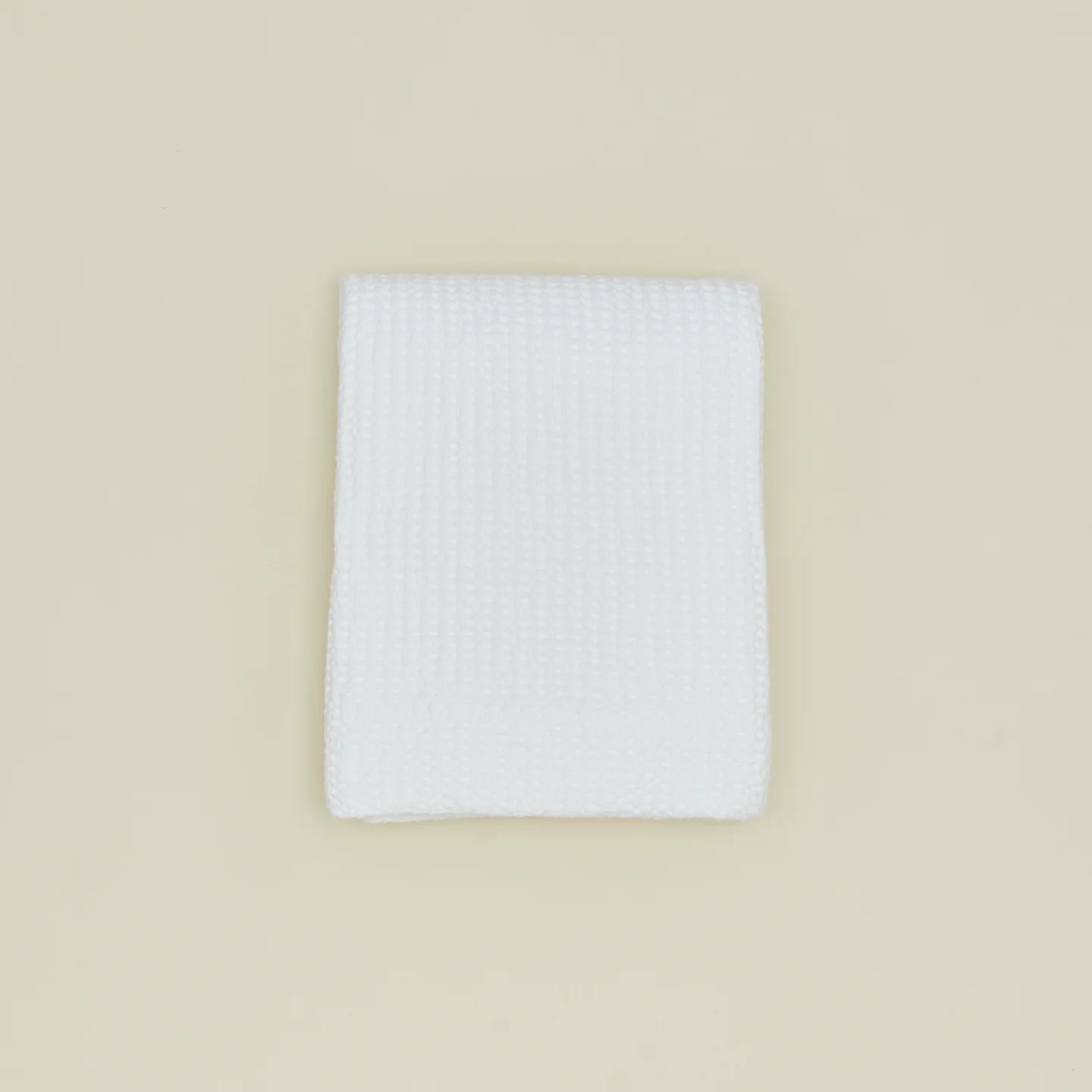 Simple Waffle Shower Curtain - White