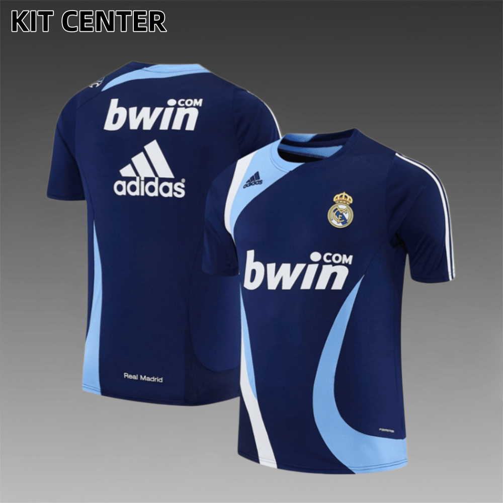 07/08 Real Madrid Retro Training Uniform short sleeves- Sleeve Football Shirt