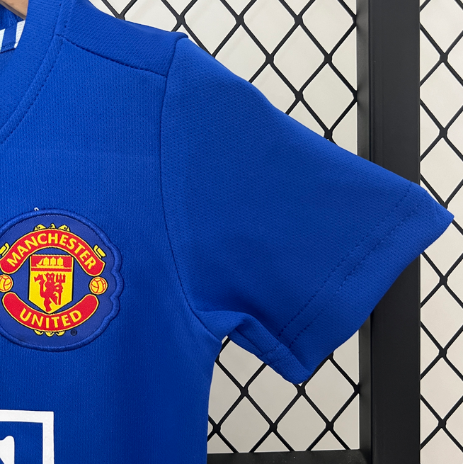 08/09 Manchester United Third Away ground Retro Football Soccer Kids Kit