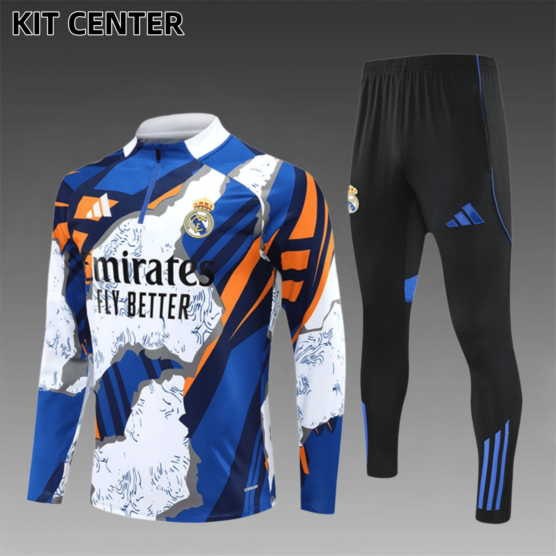 2024/2025 Real Madrid camouflage half-zip training kit for kids (Kids Kit)