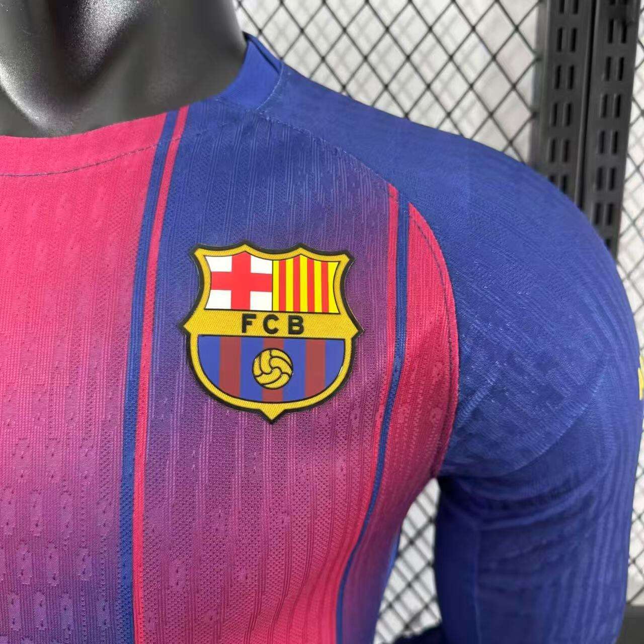 2025/2026 Barcelona Home long-sleeved blank version Football Shirt (Player Edition)