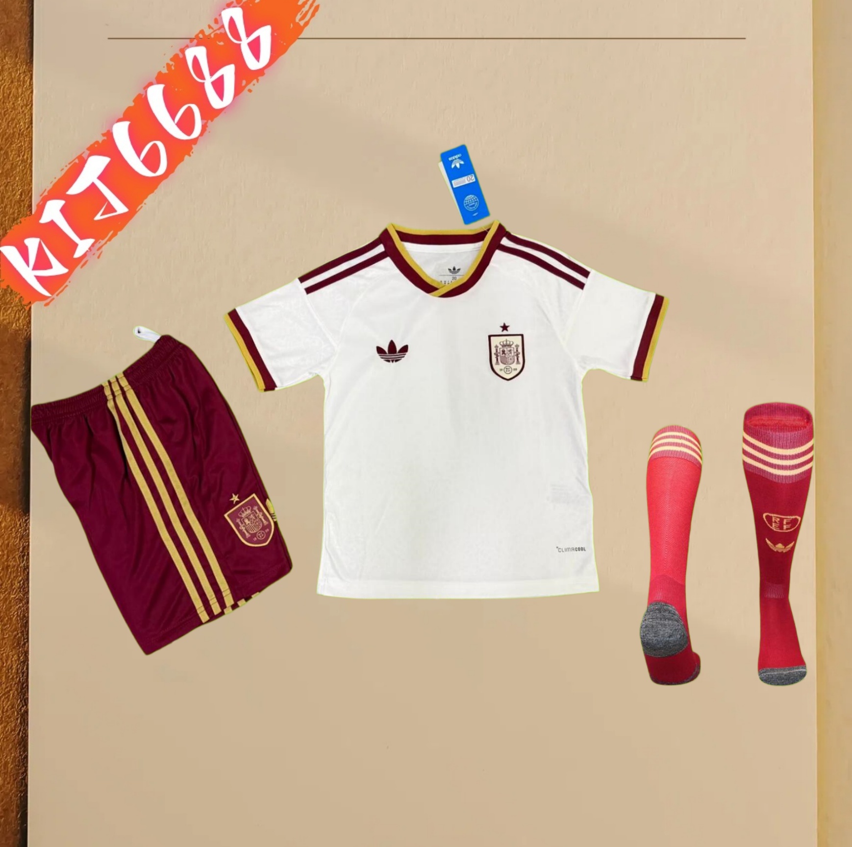 2026 Spain Away Football Shirt （Adult & Kids Kit socks)