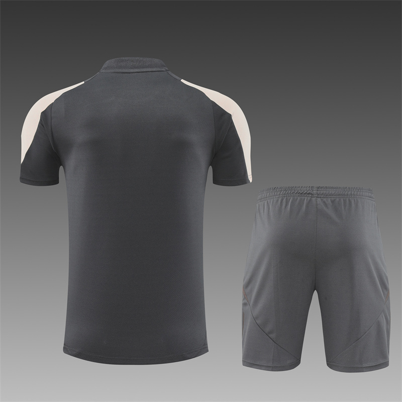 24/25 Real Madrid dark gray ShortSleeve Training Wear ( Adult kit Kids )