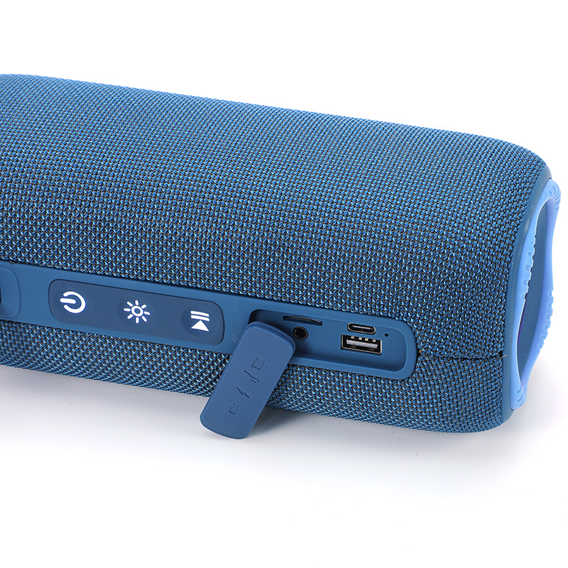 Portable Wireless Bluetooth Speaker with RGB Light, TWS Stereo Sound, Support Micro SD Card USB AUX, Outdoor Waterproof Rechargeable Speaker for Camping Party Travel