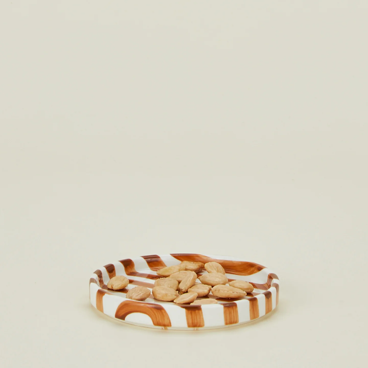 Striped Mini Plate - Brown