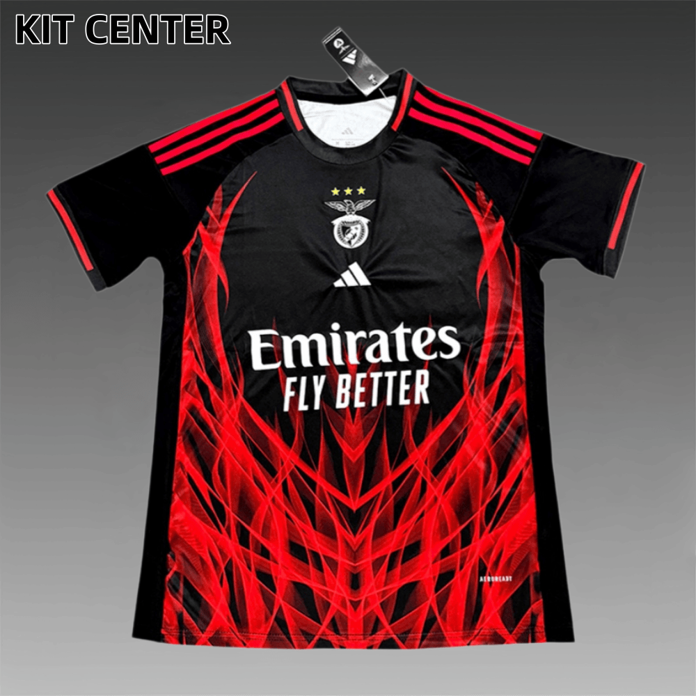 2025/2026 Benfica Football Club Black Co-branded Football Shirt（Fan Edition）
