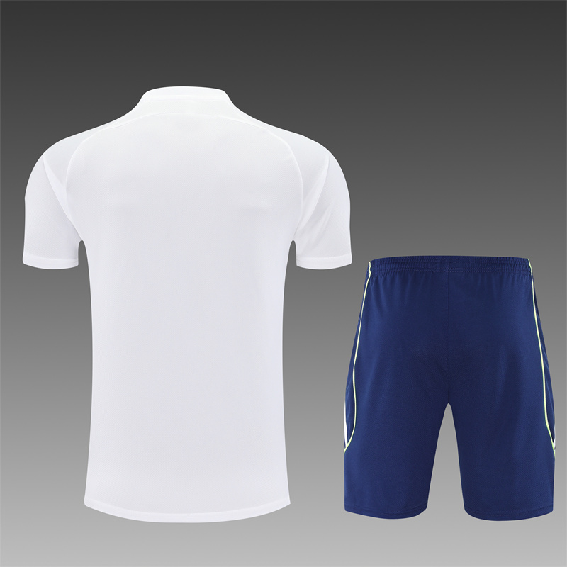 2024/2025 Real Madrid White Adult Short Sleeve Training Suit (Adult Kit)