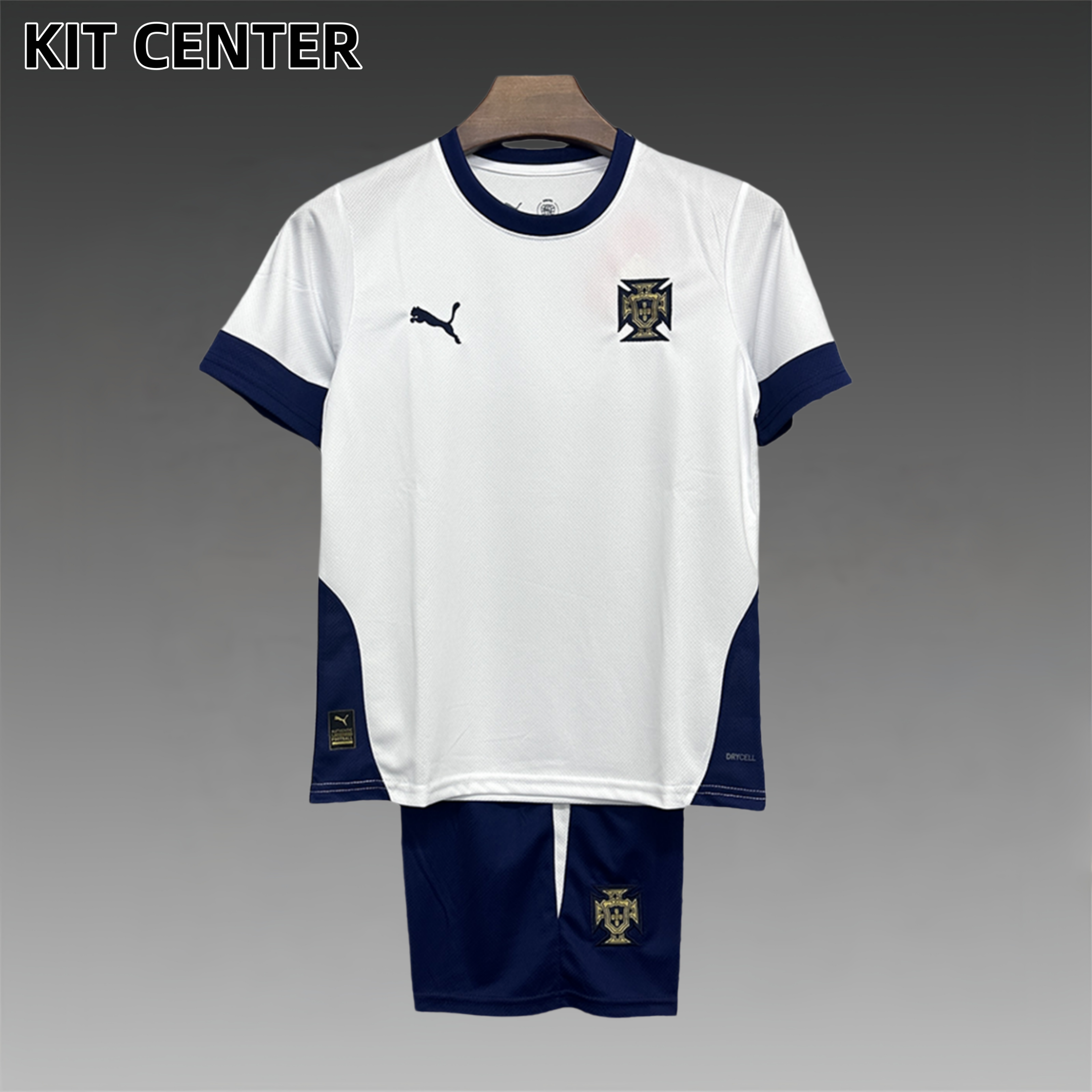 2025/2026 Portugal National Team White Training Suit Children's Football Jersey (Kids Kit  socks)