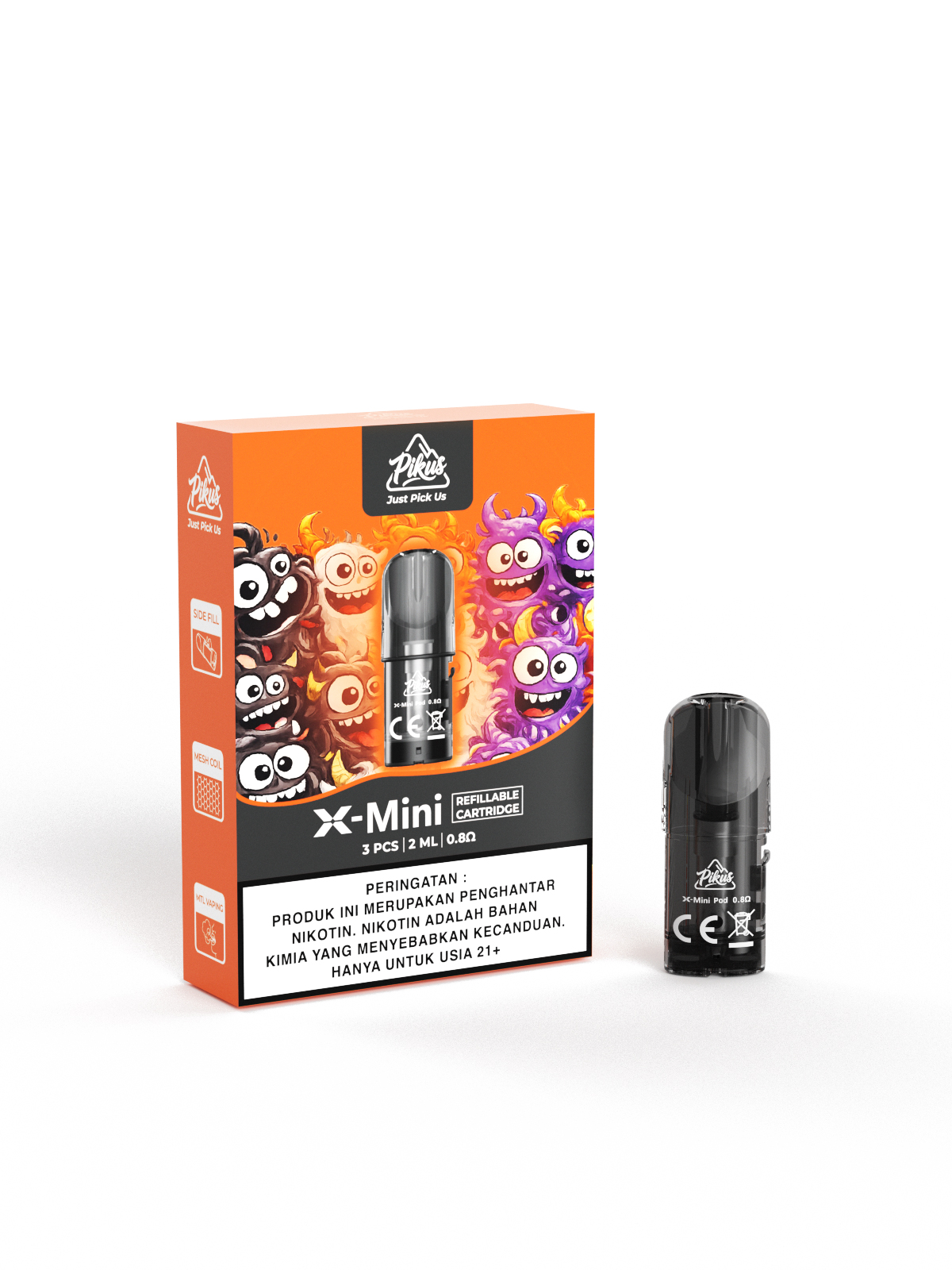 Pikus X-mini Replacement Pod 0.8ohm 3pcs