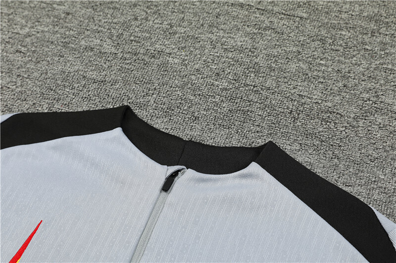 24/25 Liverpool Gray with black Half Zip Training Kit (Adult Kids Kit)