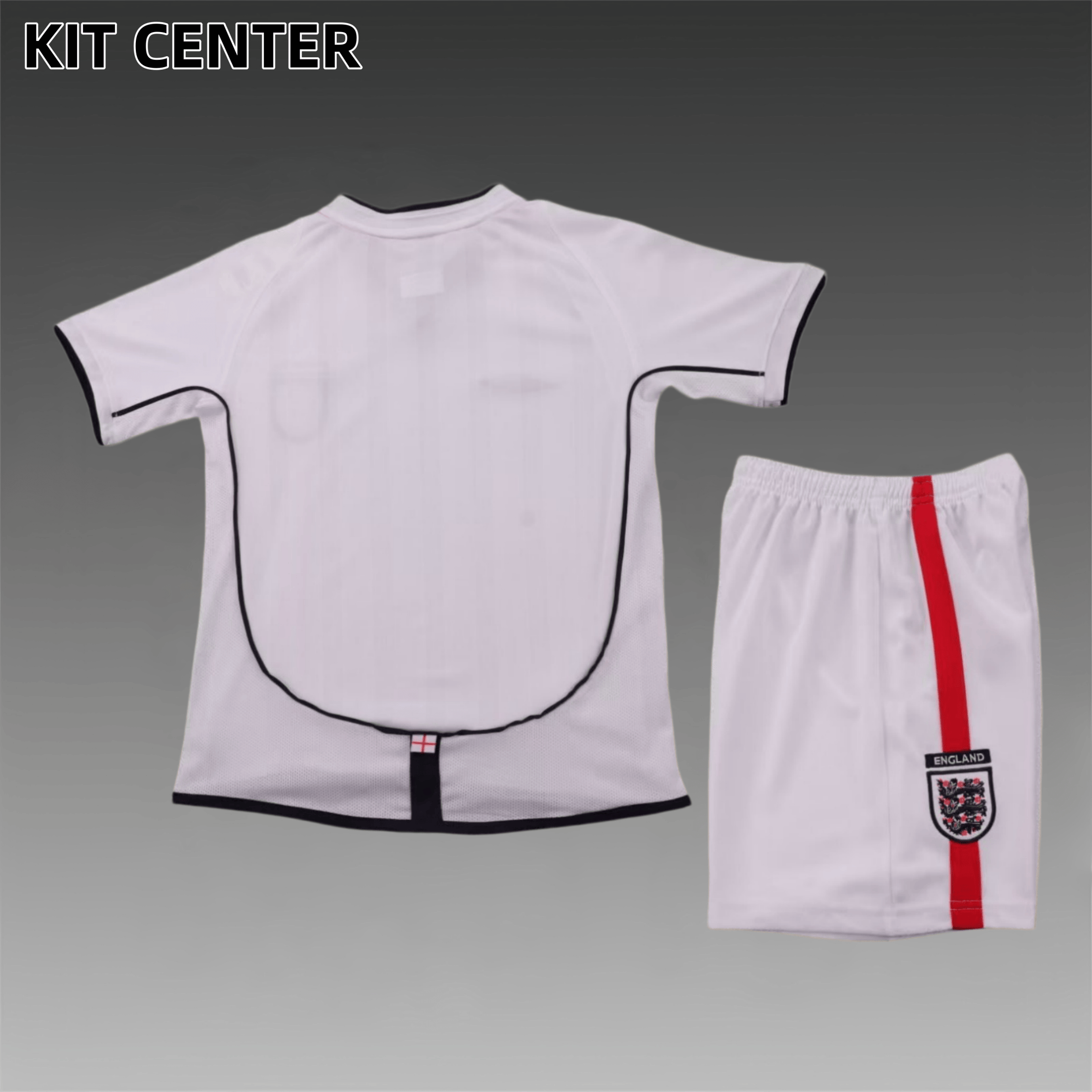 2002 England home   Retro Football Soccer jerseys Kids suit