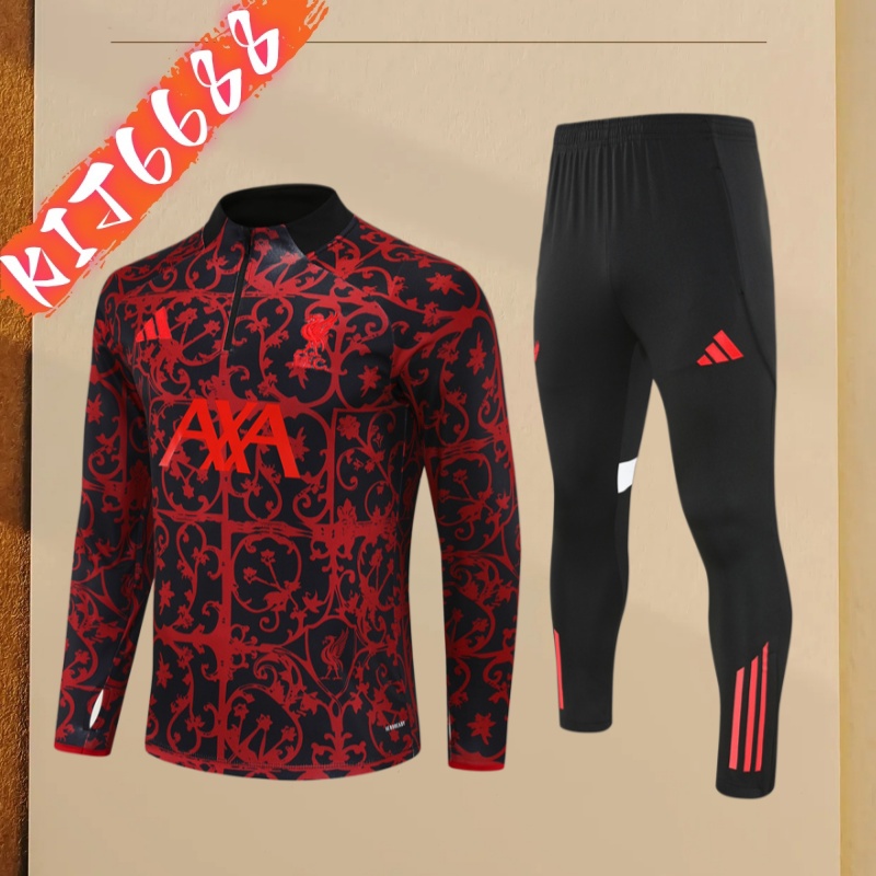 25/26 Liverpool red Half Zip Training Kit (Adult Kids Kit)