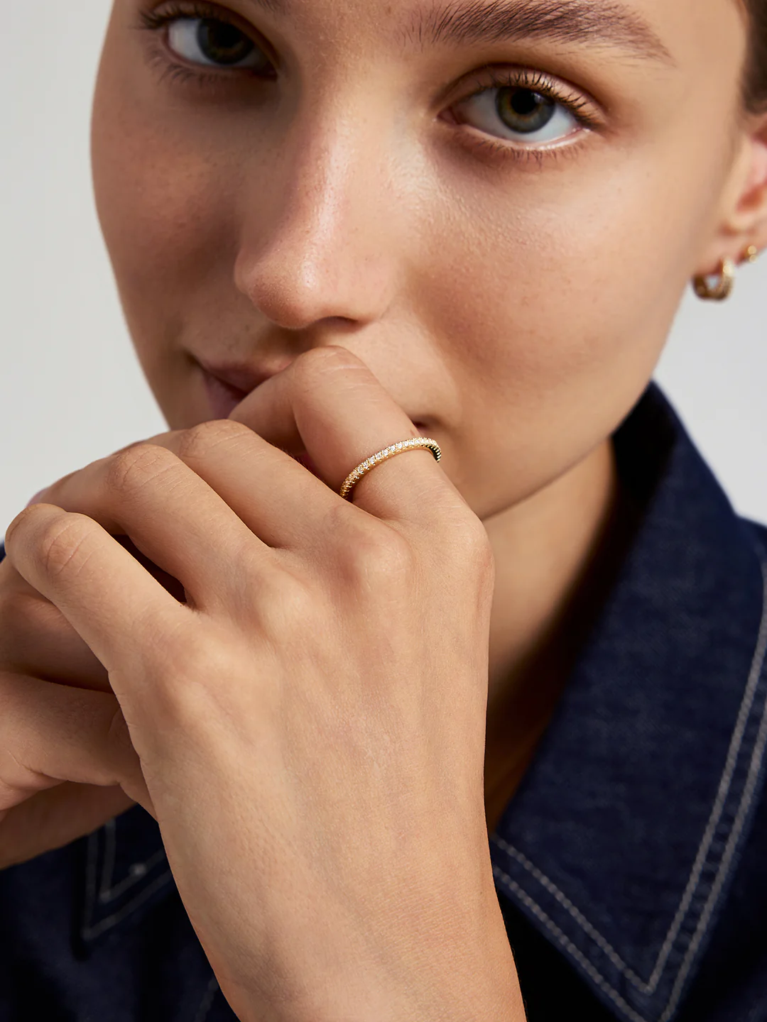 Slim Crystal Eternity Ring