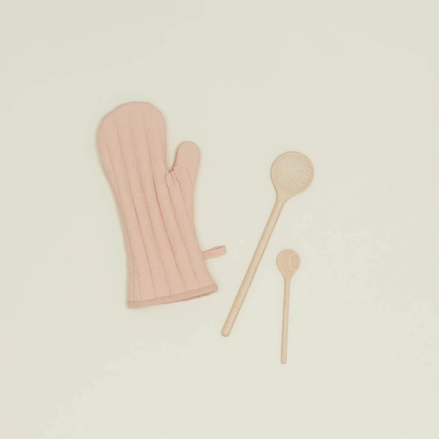 Simple Linen Oven Mitt - Blush