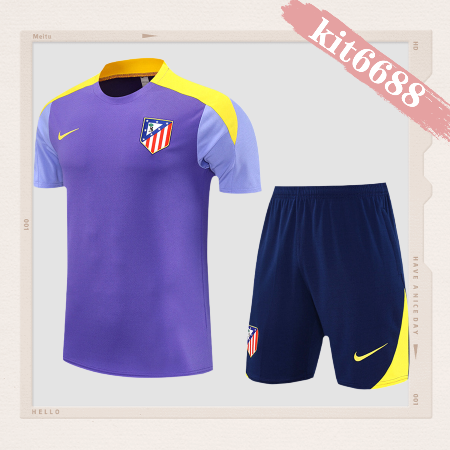 2025/2026 Atletico Madrid Purple Adult Short Sleeve Training Wear (Adult Kit)