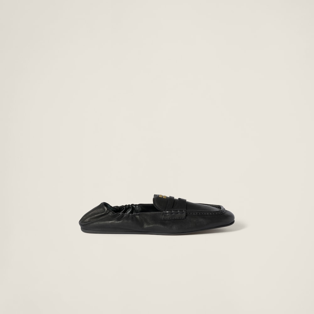 Ruches nappa leather loafers