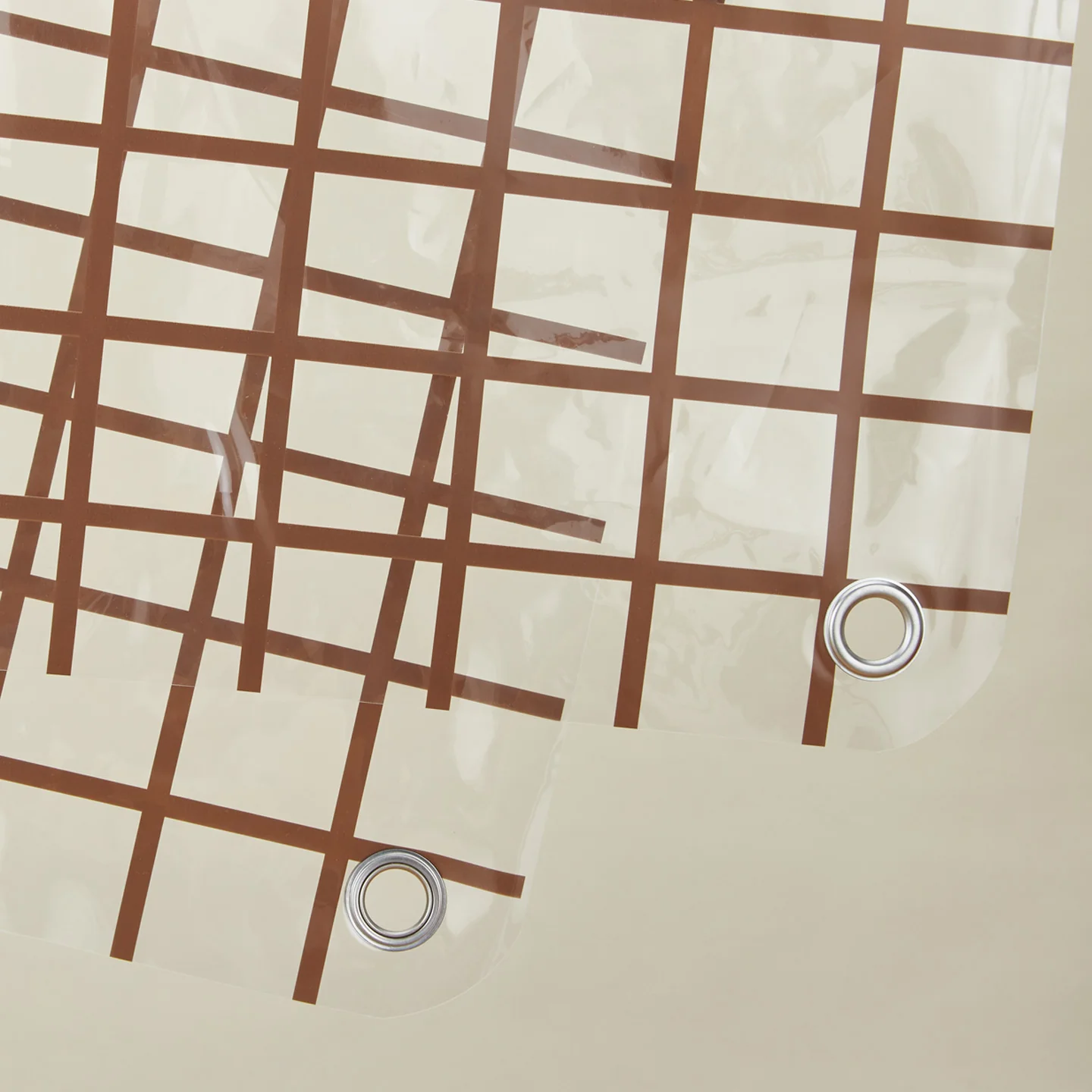 Sun Grid Shower Curtain - Chocolate