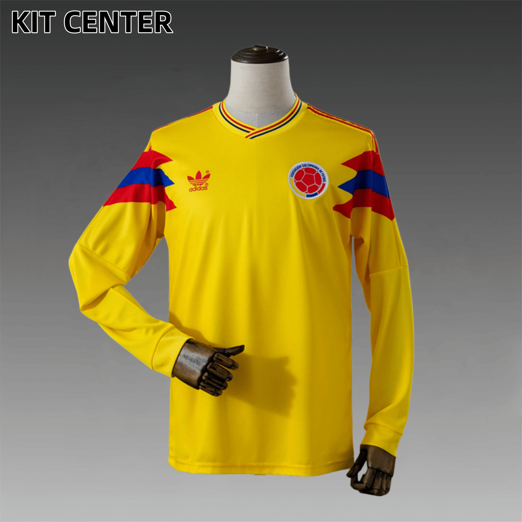 1990 Colombia home Long Sleeve Retro Football Shirt