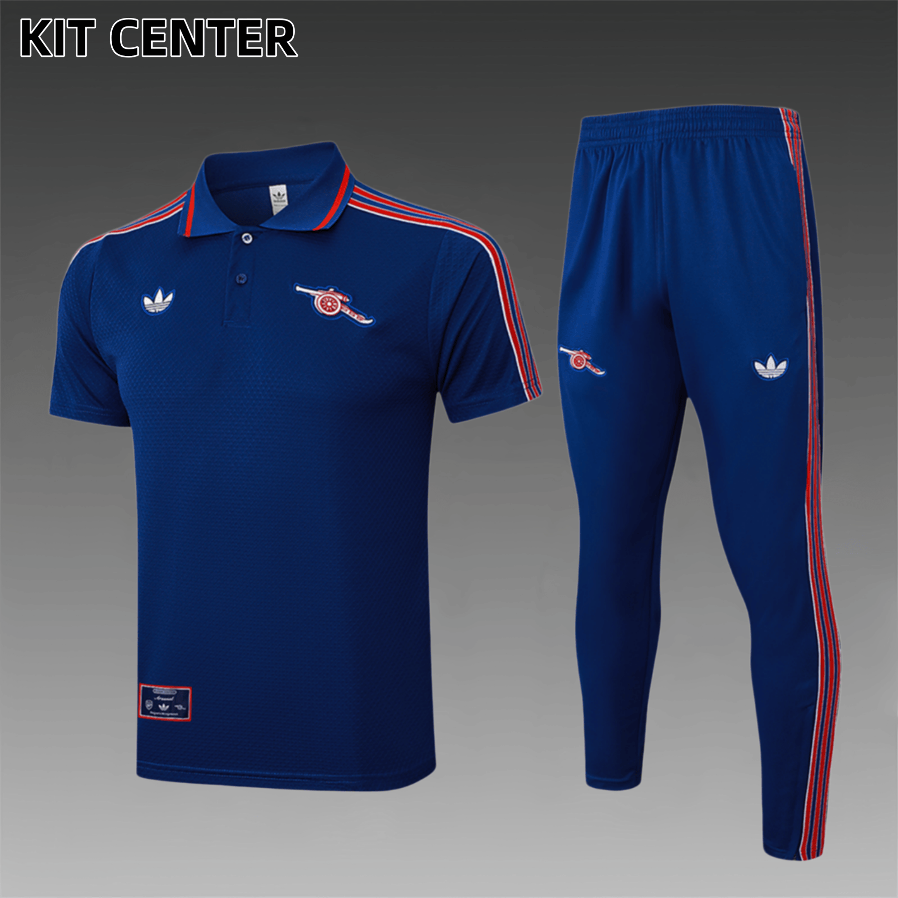 2025/2026 Arsenal Dark Blue Purple Polo Short Sleeve Trousers (Adult Kit)
