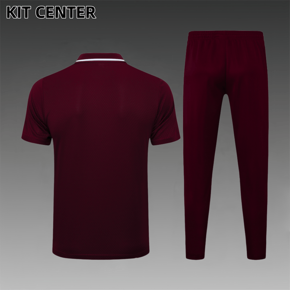 2025/2026 Bayern Munich Polo Dark Red Retro Edition (Adult Kit)