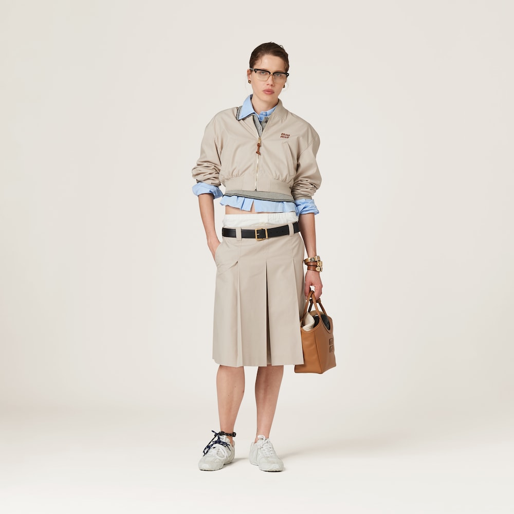 Panama cotton blouson jacket