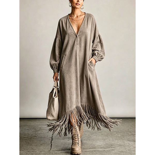 IMITATIE-SUÈDE MAXI-JURK